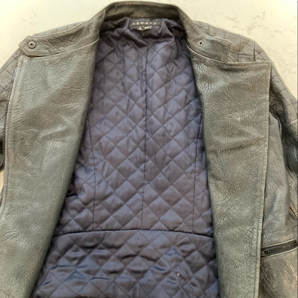 Excellent condition Theory Leather Motorcycle Jacket! - Picture 4 of 6